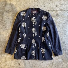 画像1: FLORAL EMBROIDERY PATTERN JACKET / Ladies M / MADE IN USA (1)