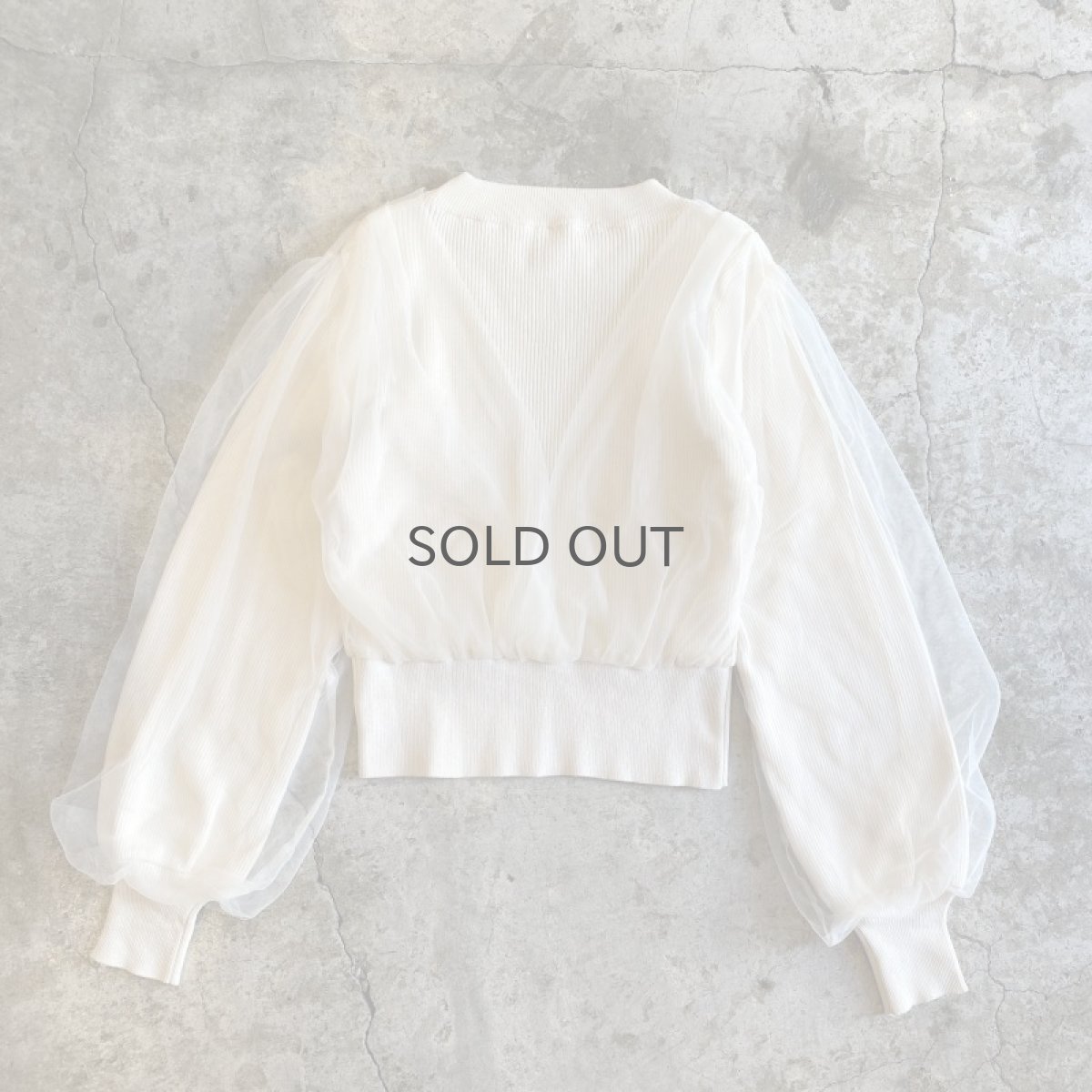 画像2: CROSS DESIGN TULLE LAYERED TOPS / Ladies M (2)