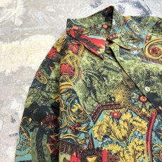 画像3: ALL OVER PATTERN ART GRAPHIC L/S SHIRT / Mens L (3)