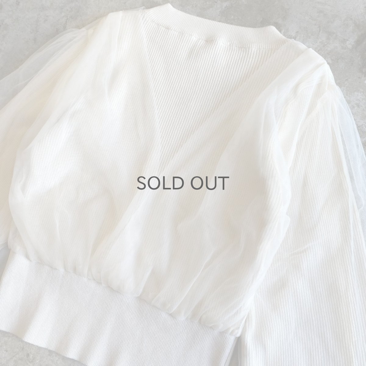 画像7: CROSS DESIGN TULLE LAYERED TOPS / Ladies M (7)