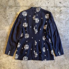 画像2: FLORAL EMBROIDERY PATTERN JACKET / Ladies M / MADE IN USA (2)