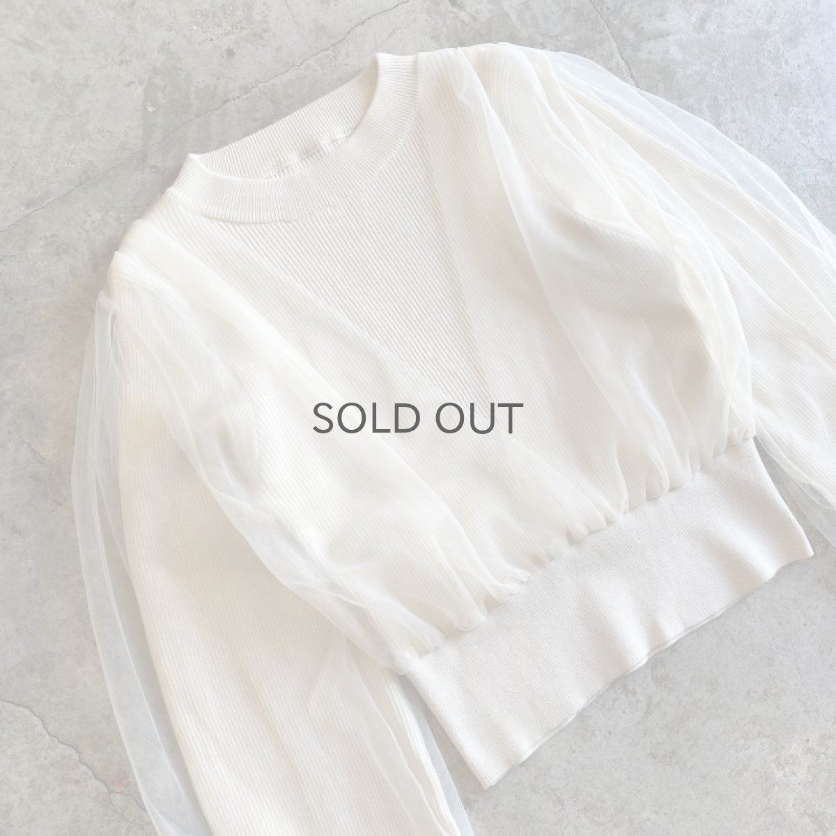 画像3: CROSS DESIGN TULLE LAYERED TOPS / Ladies M (3)