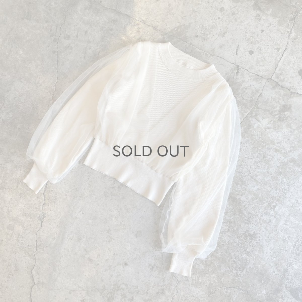 画像4: CROSS DESIGN TULLE LAYERED TOPS / Ladies M (4)