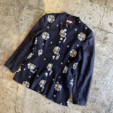 画像4: FLORAL EMBROIDERY PATTERN JACKET / Ladies M / MADE IN USA (4)