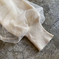 画像8: CROSS DESIGN TULLE LAYERED TOPS / Ladies M (8)