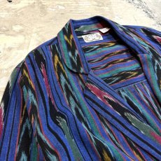 画像3: 80~90's NATIVE STRIPE PATTERN TAILORED JACKET / Mens M (3)