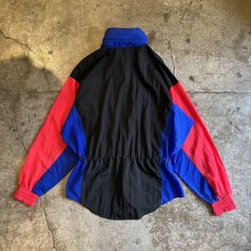 画像2: THREE COLOR DESIGN HALF ZIP UP NYLON ANORAK JACKET / Ladies L(M) (2)