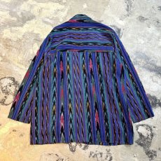 画像2: 80~90's NATIVE STRIPE PATTERN TAILORED JACKET / Mens M (2)
