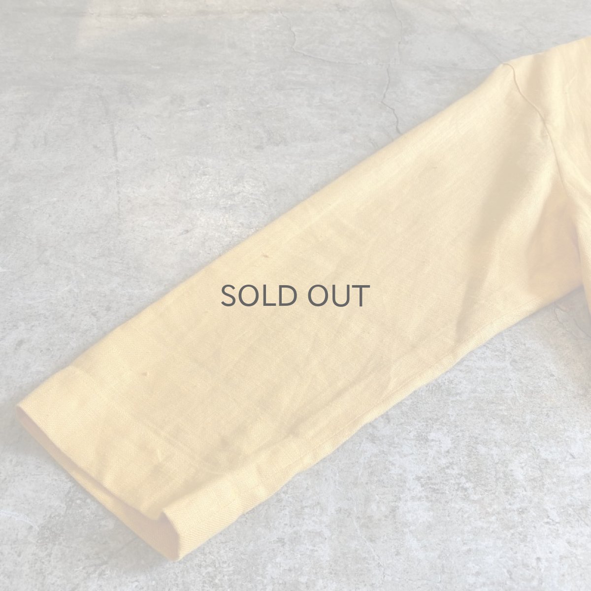 画像6: YELLOW COLOR LINEN OVER SIZE TAILORED JACKET / Ladies L (6)
