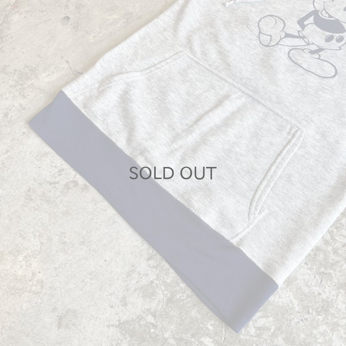 画像4: OLD BI COLOR DESIGN "MICKEY" PRINTED SWEAT HOODIE / Ladies S(34~36) (4)