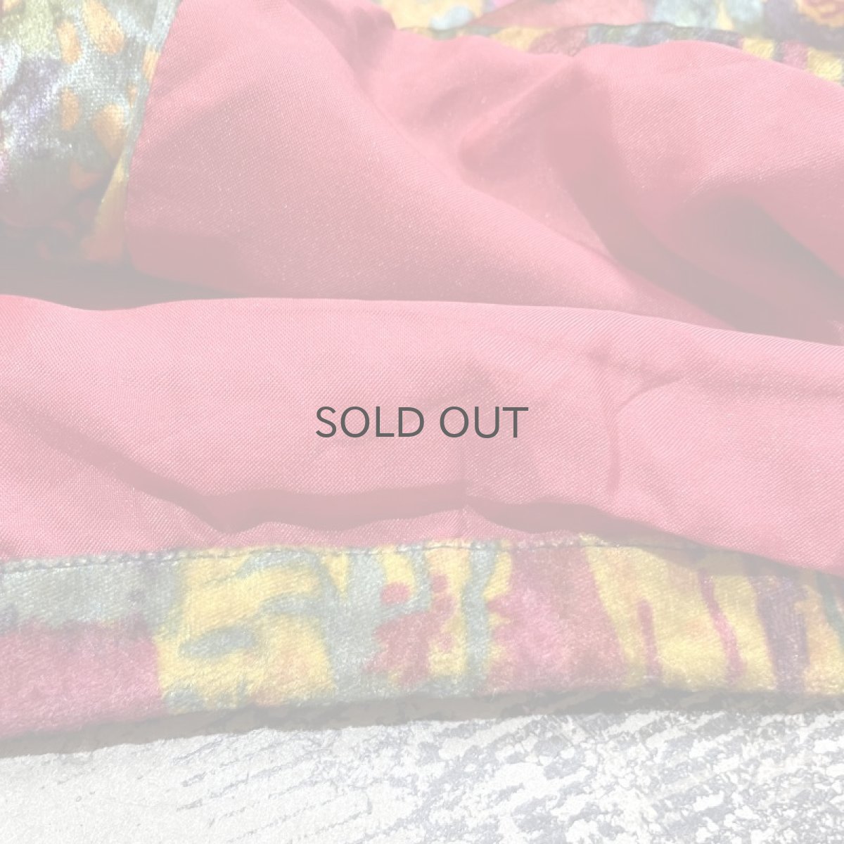 画像8: ALL OVER PATTERN ZIP UP VELOUR JACKET / Mens L (8)