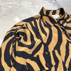 画像3: 90's ALL OVER ZEBRA PATTERN L/S SILK SHIRT / Mens S(M) (3)