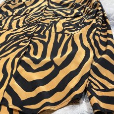 画像6: 90's ALL OVER ZEBRA PATTERN L/S SILK SHIRT / Mens S(M) (6)