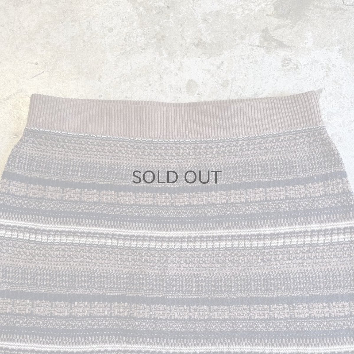 画像6: ALL OVER MULCH BORDER PATTERN COTTON KNIT LONG DESIGN SKIRT / W26~W31 (6)