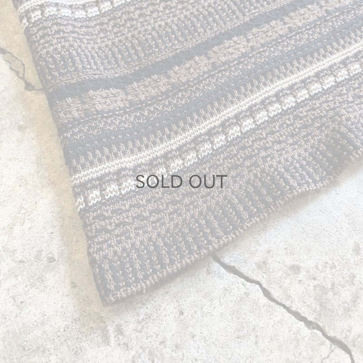 画像3: ALL OVER MULCH BORDER PATTERN COTTON KNIT LONG DESIGN SKIRT / W26~W31 (3)