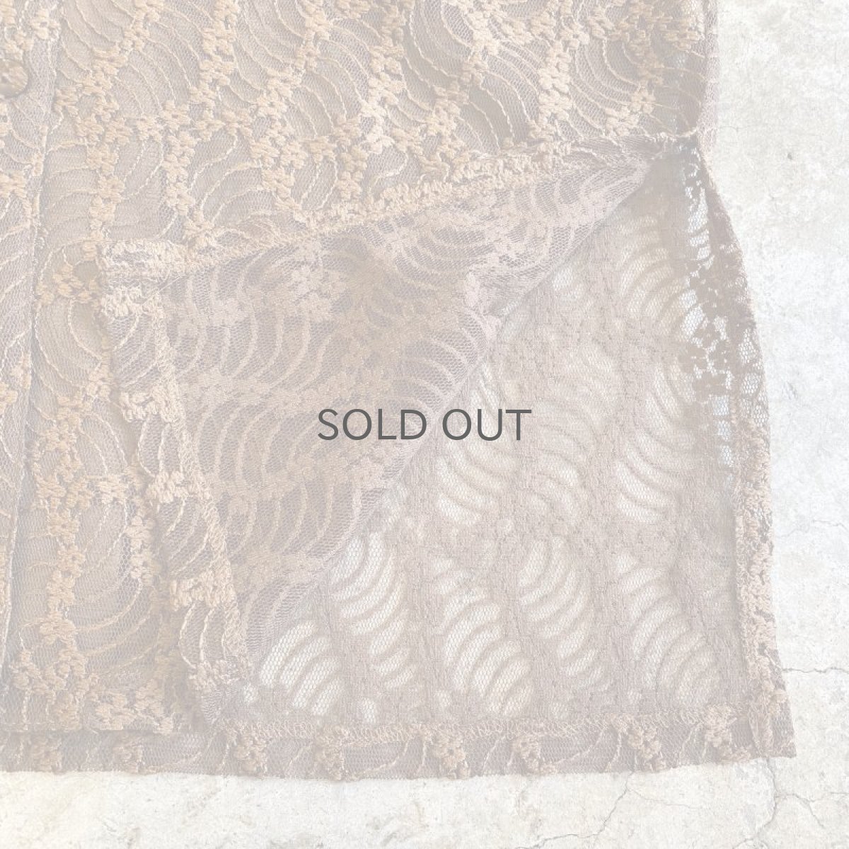 画像9: FLORAL PATTERN ALL LACE DESIGN SHIRT / Ladies L (9)