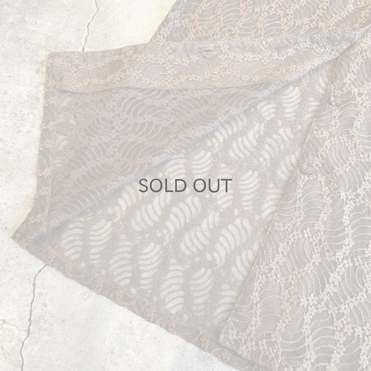 画像10: FLORAL PATTERN ALL LACE DESIGN SHIRT / Ladies L (10)