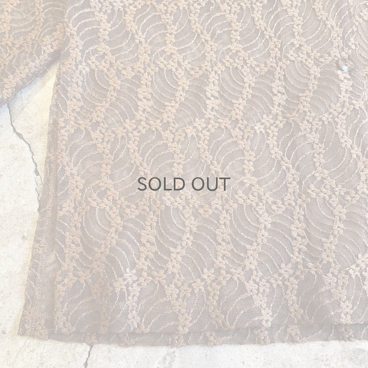 画像6: FLORAL PATTERN ALL LACE DESIGN SHIRT / Ladies L (6)