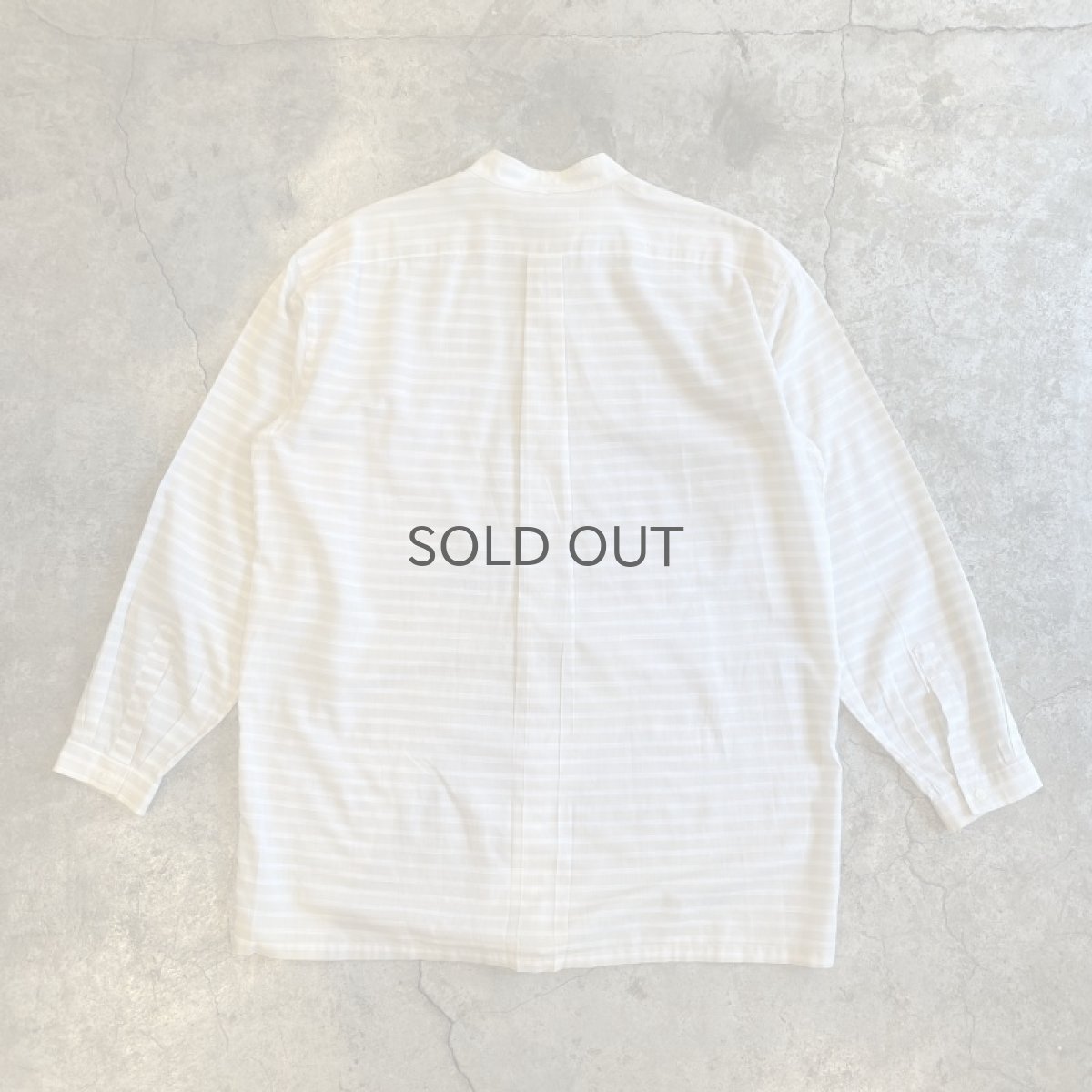 画像2: OLD【Christian Dior】STAND COLLAR BORDER DESIGN L/S SHIRT / Ladies L (2)