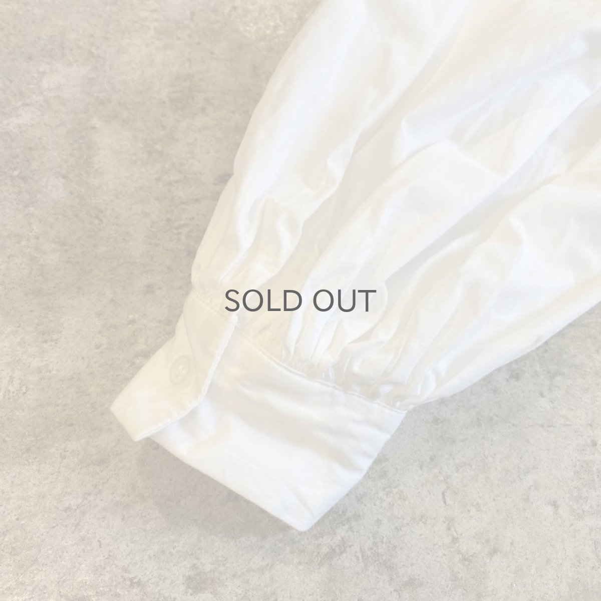 画像10: WHITE COLOR BIG COLLAR DESIGN L/S BLOUSE / Ladies M (10)