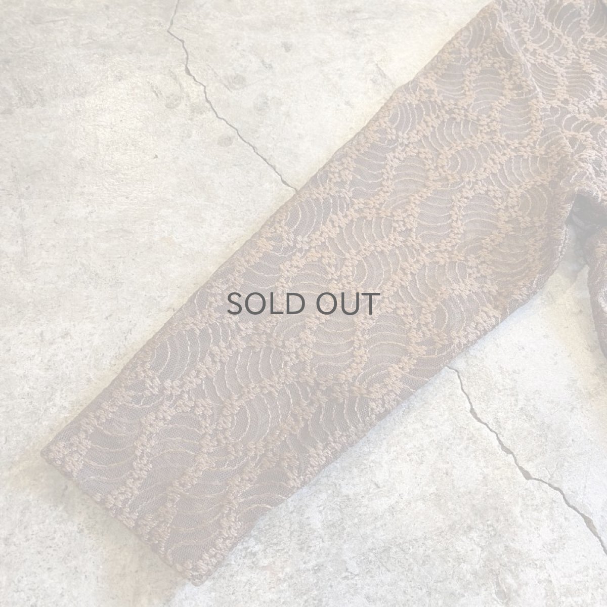 画像7: FLORAL PATTERN ALL LACE DESIGN SHIRT / Ladies L (7)