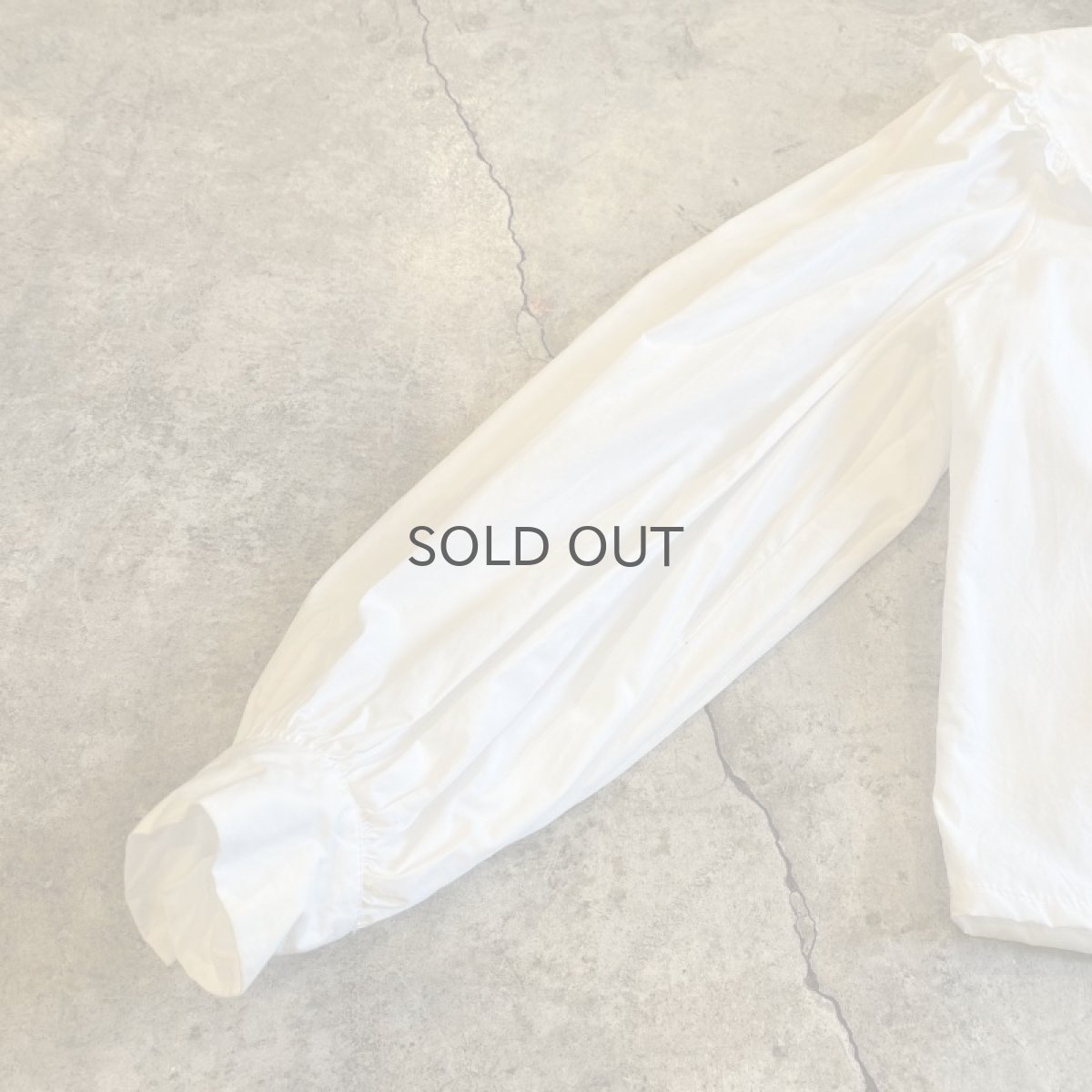 画像6: WHITE COLOR BIG COLLAR DESIGN L/S BLOUSE / Ladies M (6)