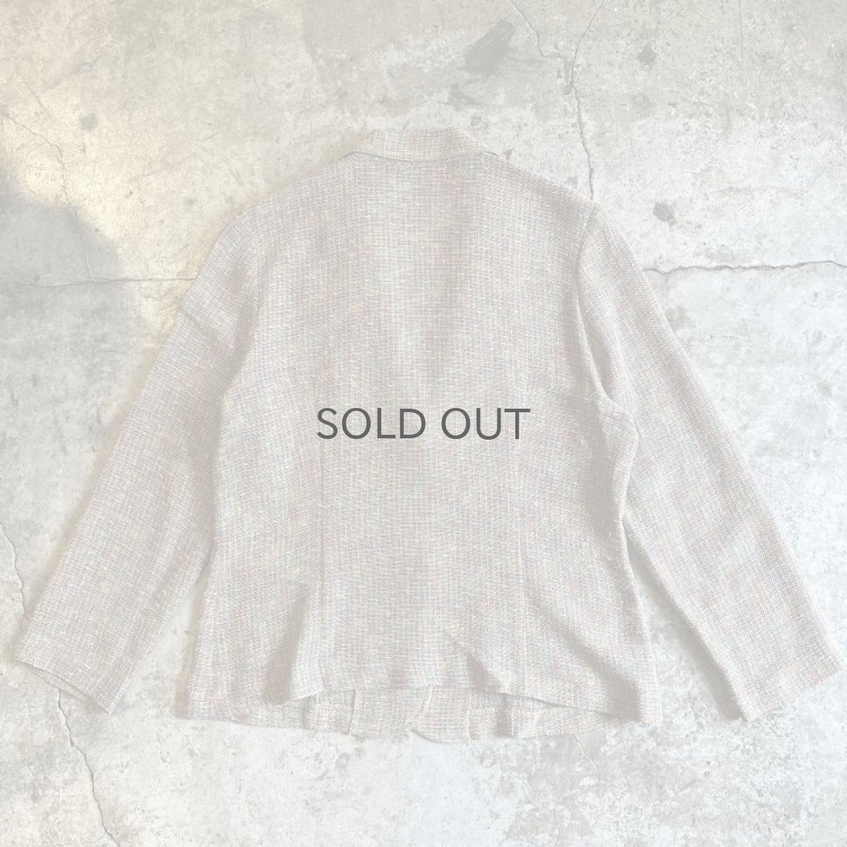 画像2: MIX COLOR PATTERN DOUBLE POCKET DESIGN TAILORED JACKET / Ladies M (2)