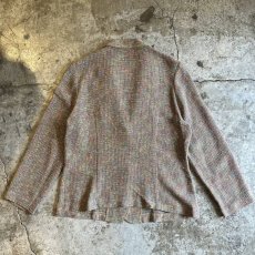 画像2: MIX COLOR PATTERN DOUBLE POCKET DESIGN TAILORED JACKET / Ladies M (2)