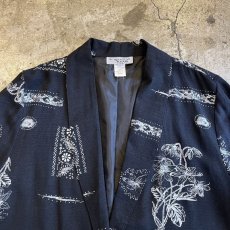 画像9: MONOCHROME MIX ART PATTERN DESIGN TAYLOR JACKET / Ladies M / MADE IN USA (9)