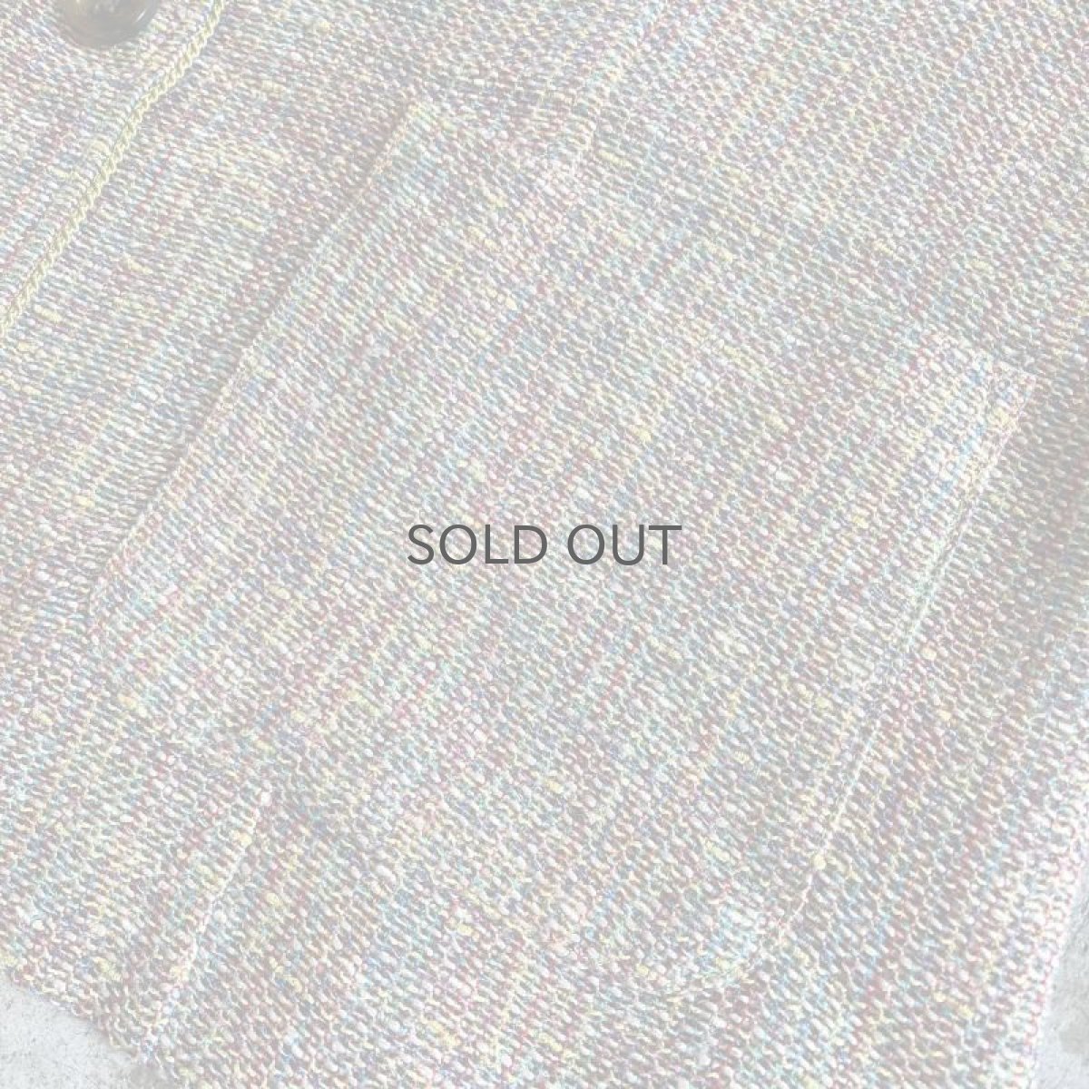 画像10: MIX COLOR PATTERN DOUBLE POCKET DESIGN TAILORED JACKET / Ladies M (10)