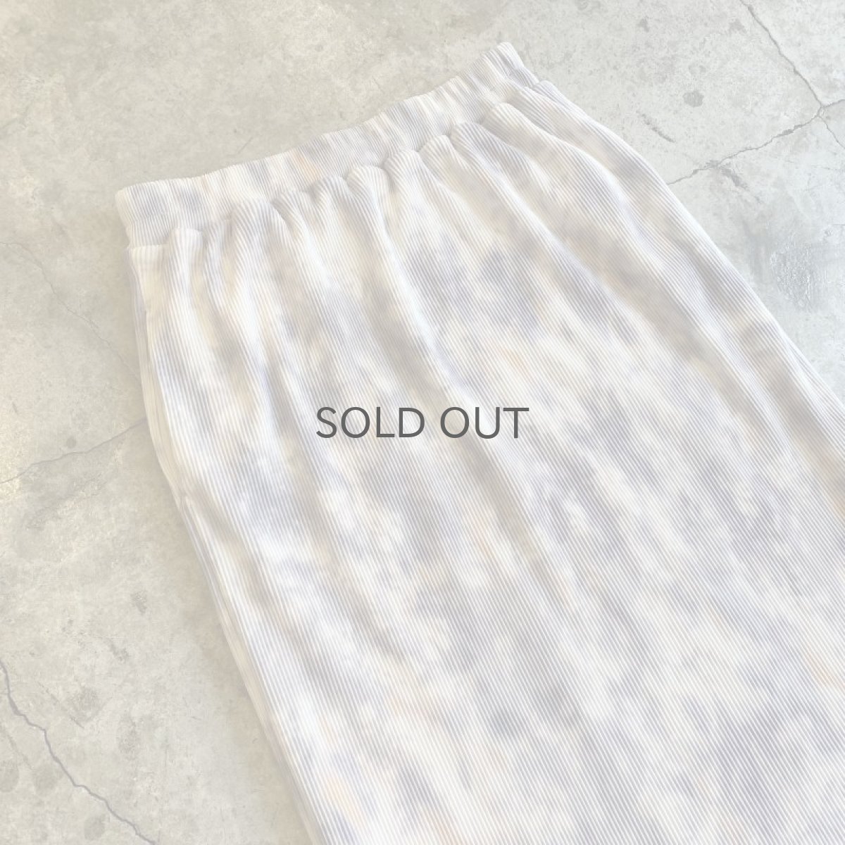 画像3: PALE TONE TIE DYE PATTERN RIB DESIGN SKIRT / W25~W35 (3)