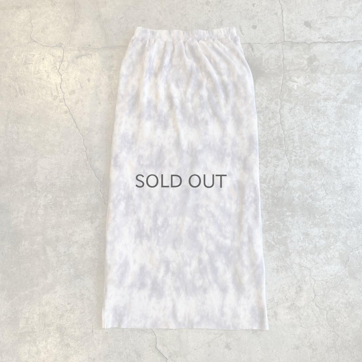 画像2: PALE TONE TIE DYE PATTERN RIB DESIGN SKIRT / W25~W35 (2)