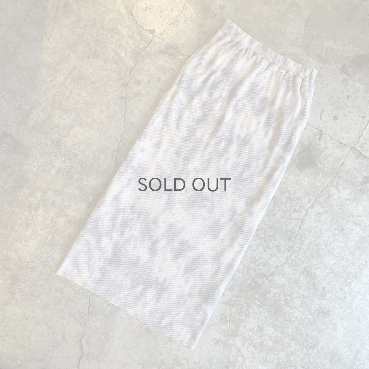 画像4: PALE TONE TIE DYE PATTERN RIB DESIGN SKIRT / W25~W35 (4)