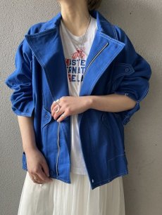 画像11: DOLMAN SLEEVE RIDERS DESIGN COLOR JACKET / Ladies L (11)