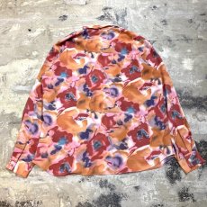 画像2: ALL OVER PATTERN OPEN COLLAR L/S SHIRT / Mens M (2)