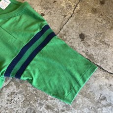 画像7: 80's SLEEVE RIB LINE DESIGN COLOR V NECK S/S TEE / Ladies M / MADE IN USA (7)