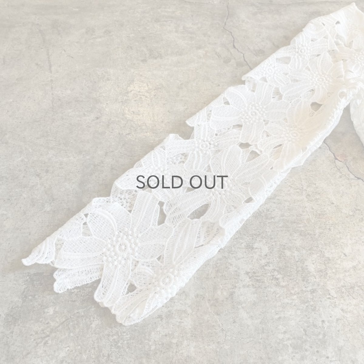 画像7: WHITE COLOR FLORAL LACE DESIGN CARDIGAN / Ladies M (7)