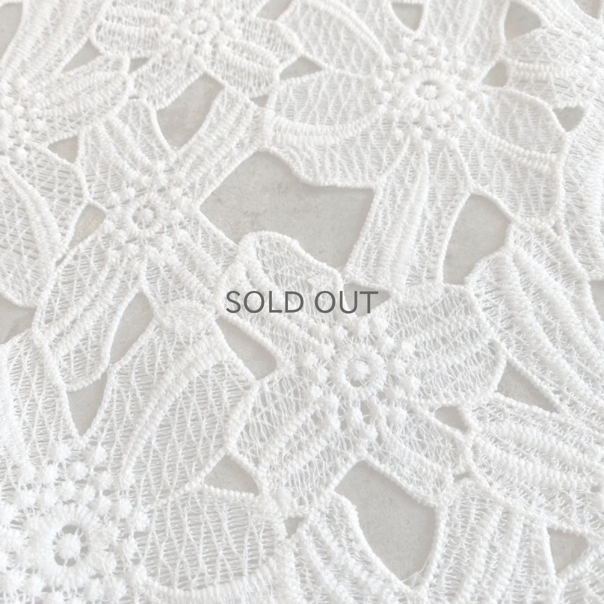 画像8: WHITE COLOR FLORAL LACE DESIGN CARDIGAN / Ladies M (8)