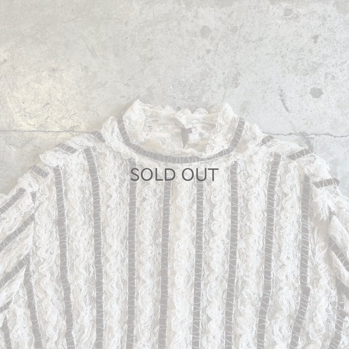 画像8: VELVET LINE DESIGN LACE HALF NECK L/S TOPS / Ladies M (8)