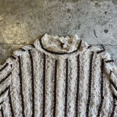 画像8: VELVET LINE DESIGN LACE HALF NECK L/S TOPS / Ladies M (8)