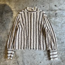 画像1: VELVET LINE DESIGN LACE HALF NECK L/S TOPS / Ladies M (1)