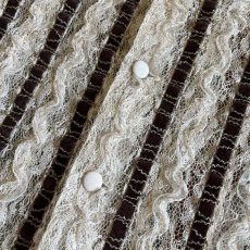 画像10: VELVET LINE DESIGN LACE HALF NECK L/S TOPS / Ladies M (10)