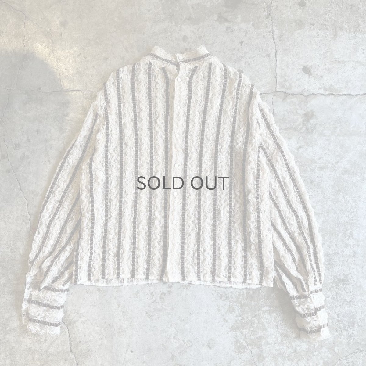 画像2: VELVET LINE DESIGN LACE HALF NECK L/S TOPS / Ladies M (2)