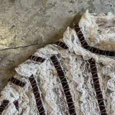 画像9: VELVET LINE DESIGN LACE HALF NECK L/S TOPS / Ladies M (9)