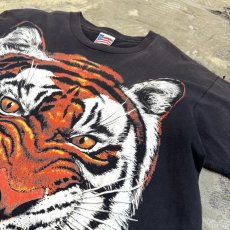画像4: 90's TIGER FACE PRINTED S/S TEE / Mens L / MADE IN USA (4)