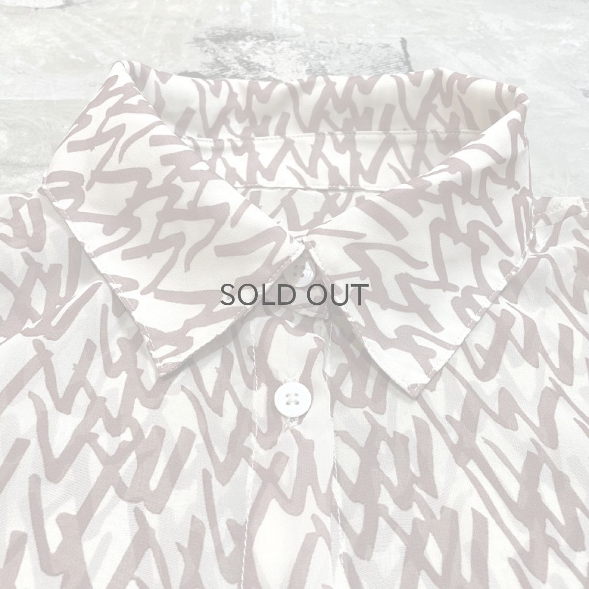 画像10: ALL OVER PATTERN L/S SHEER SHIRT / Mens L (10)