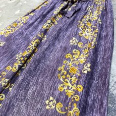 画像4: BOTANICAL PATTERN WIDE SILHOUETTE PANTS / W23~ (4)