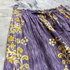 画像3: BOTANICAL PATTERN WIDE SILHOUETTE PANTS / W23~ (3)