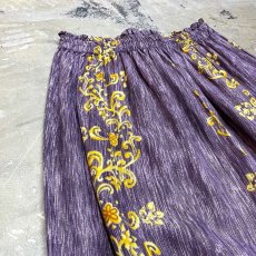 画像9: BOTANICAL PATTERN WIDE SILHOUETTE PANTS / W23~ (9)
