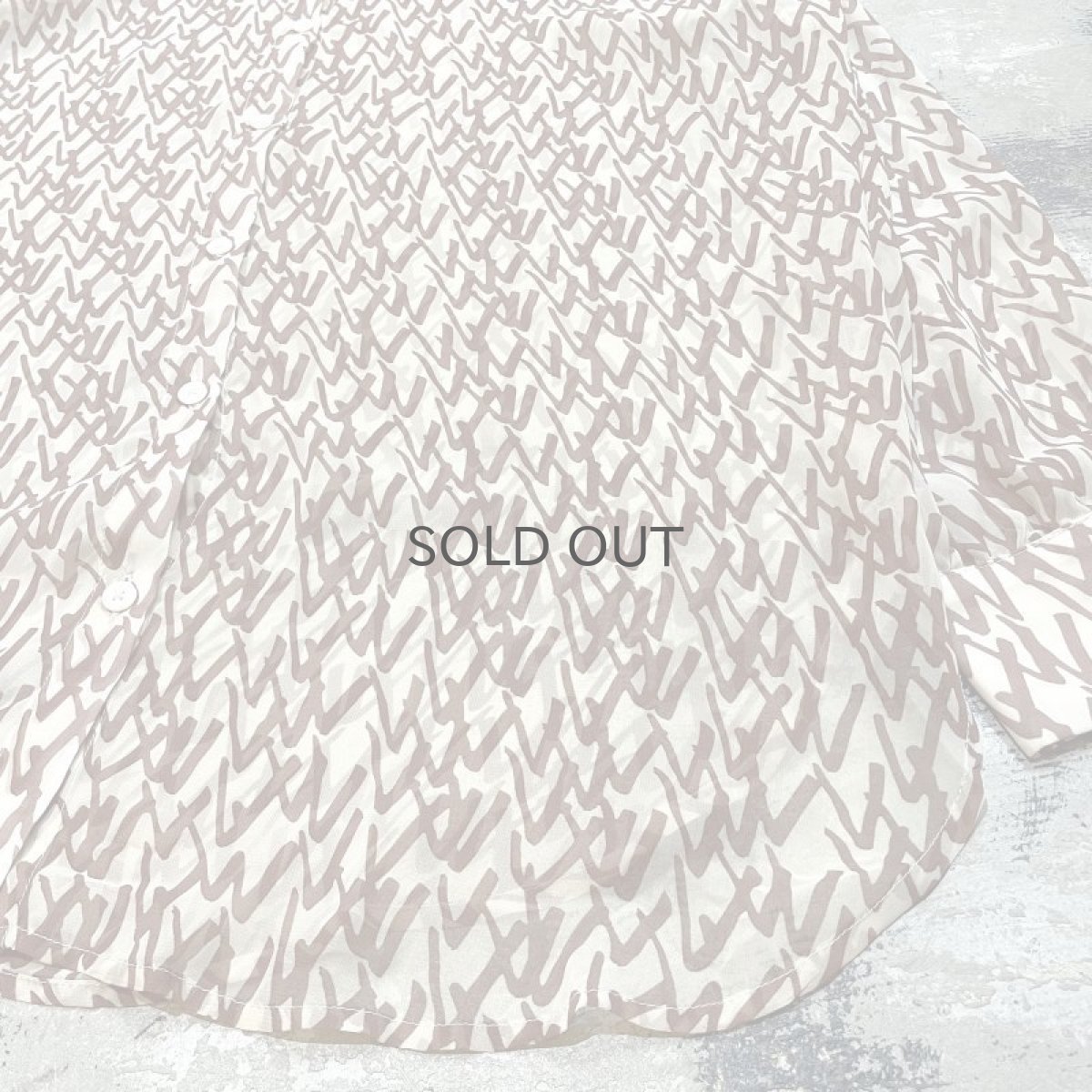 画像6: ALL OVER PATTERN L/S SHEER SHIRT / Mens L (6)